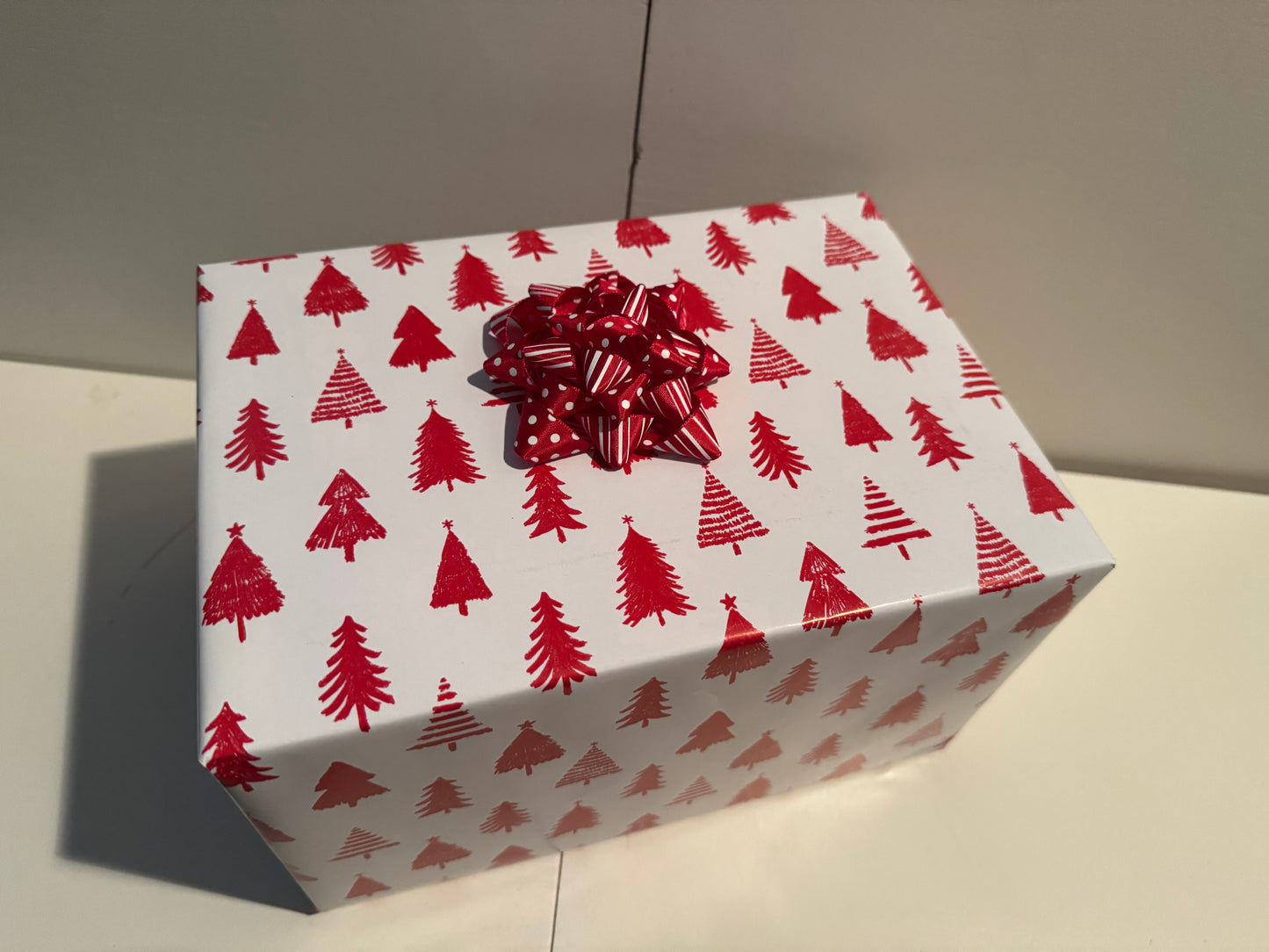 Holiday Gift Bow - Reversible Christmas Dots and Stripes