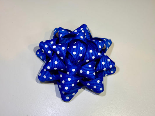 Gift Bow - Polka Dot Grosgrain Ribbon