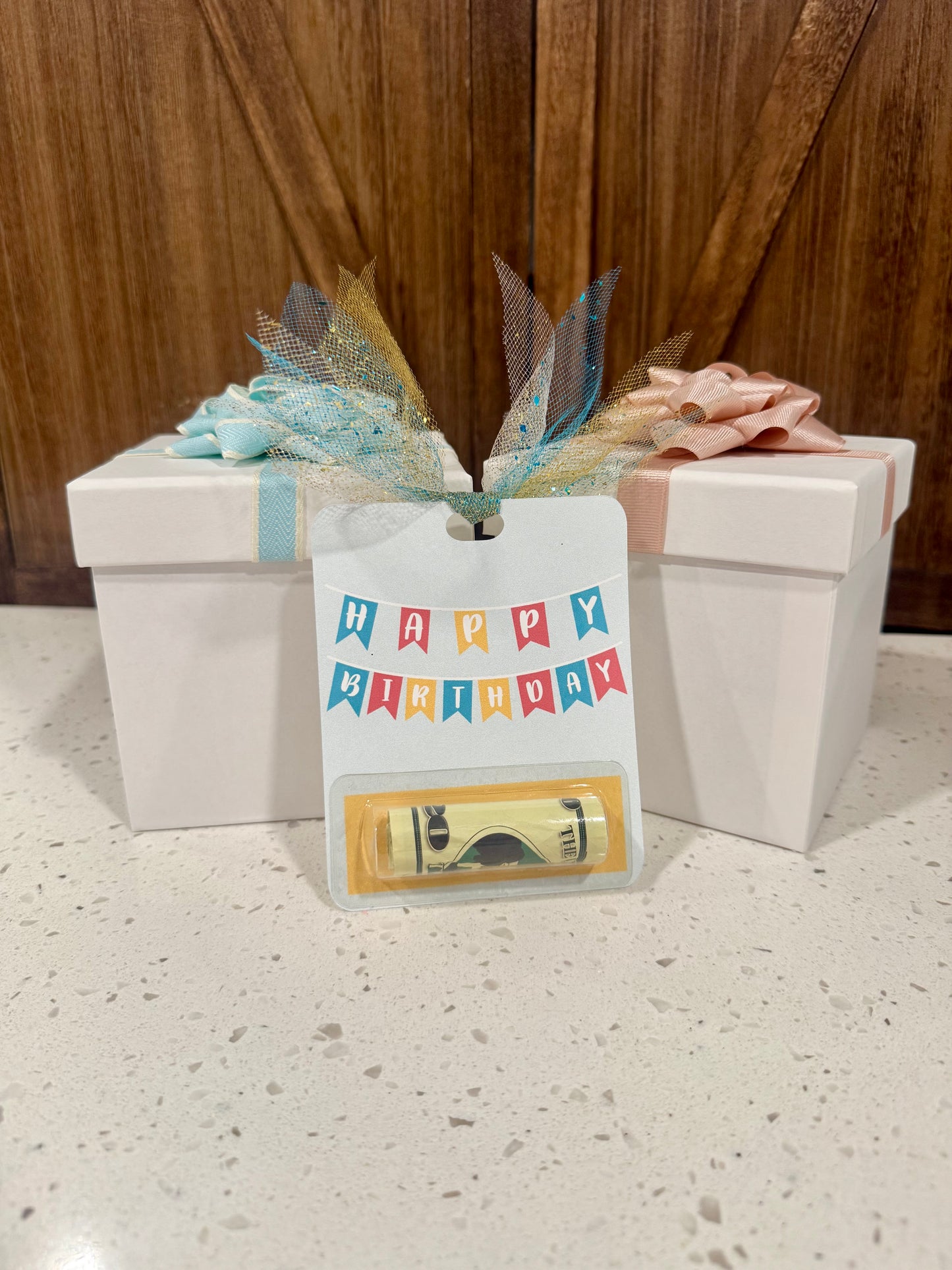 Money Holder Card - Happy Birthday Banner