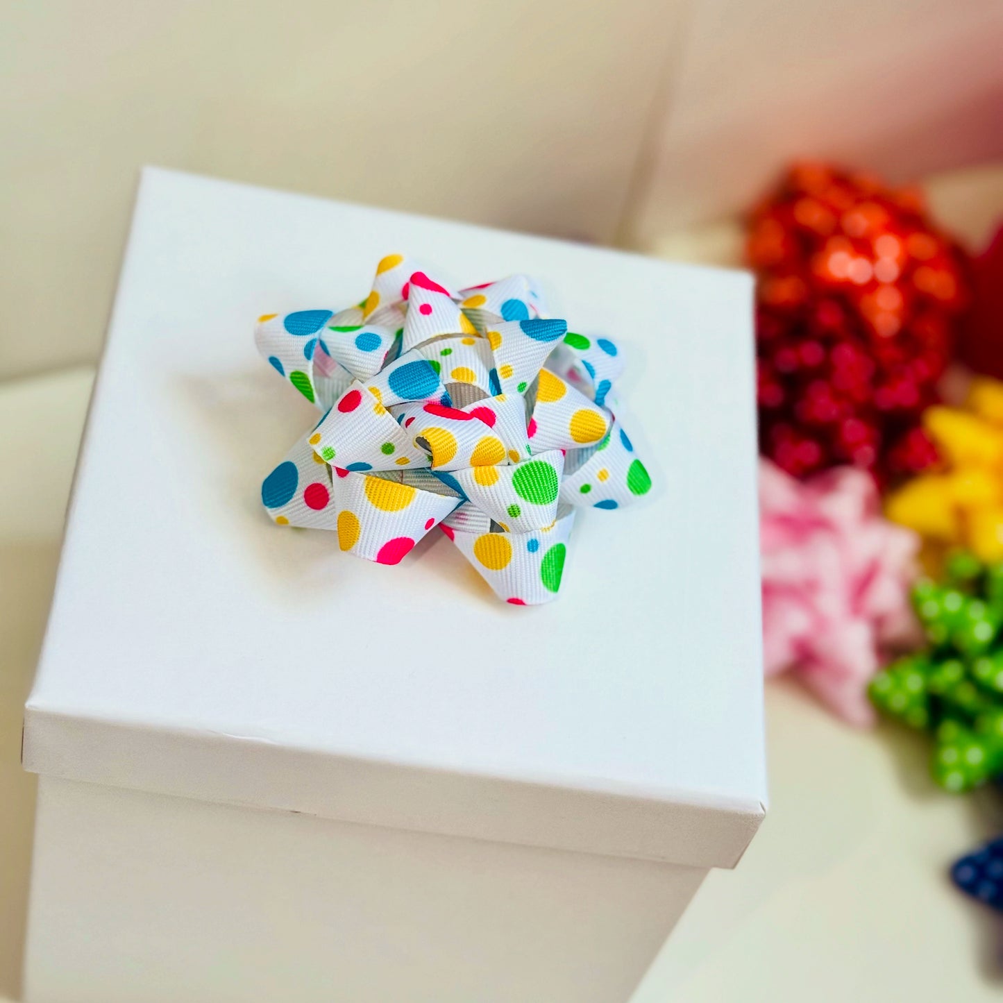 Gift Bow - Multicolored Dots
