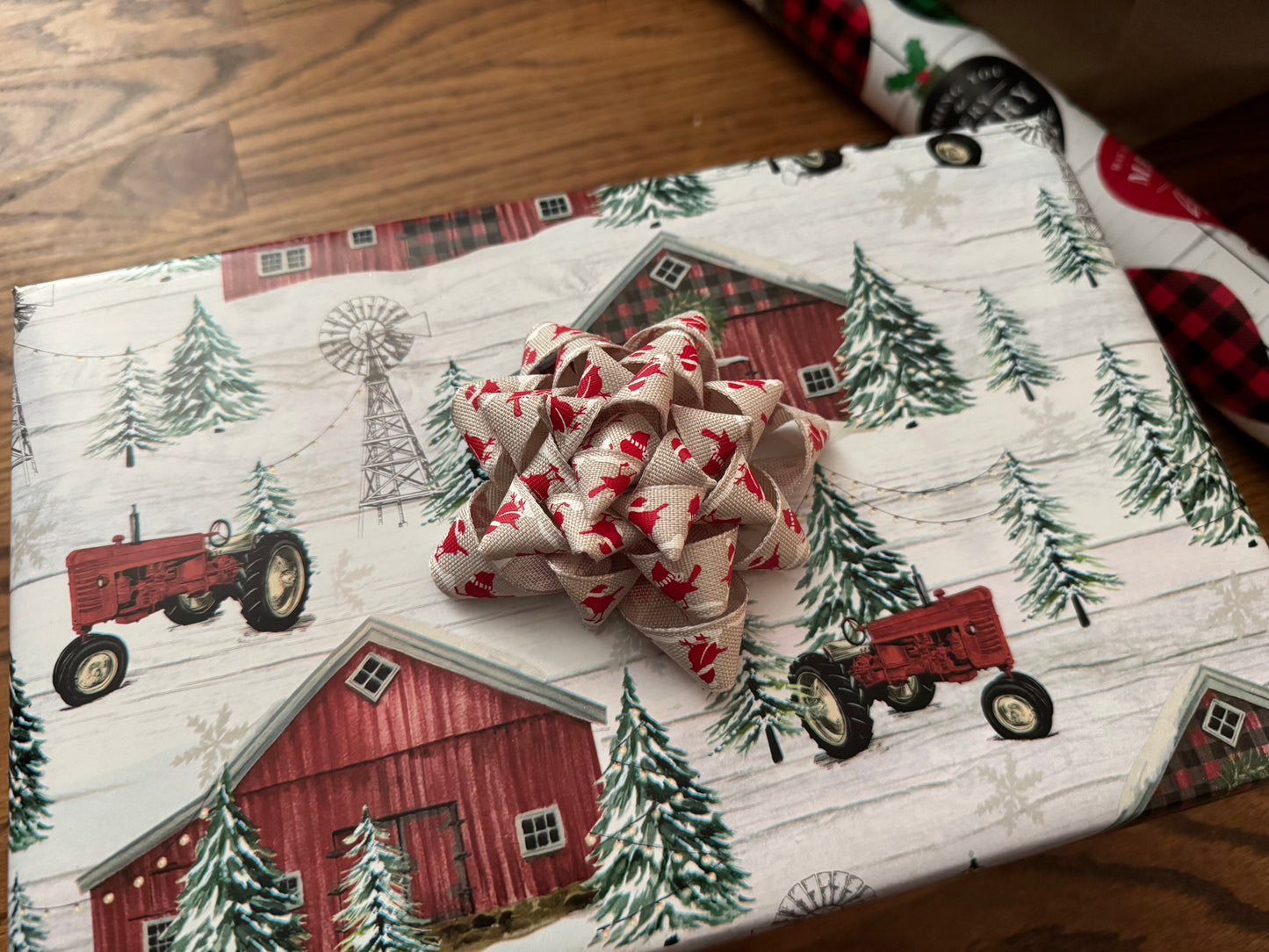 Holiday Gift Bow - Christmas Cardinal