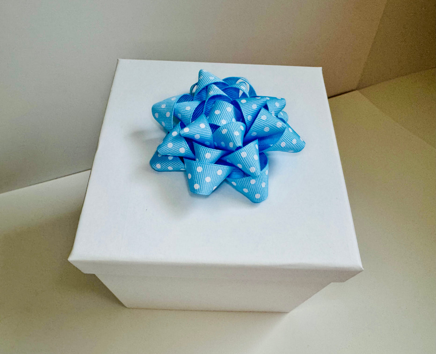Gift Bow - Polka Dot Grosgrain Ribbon