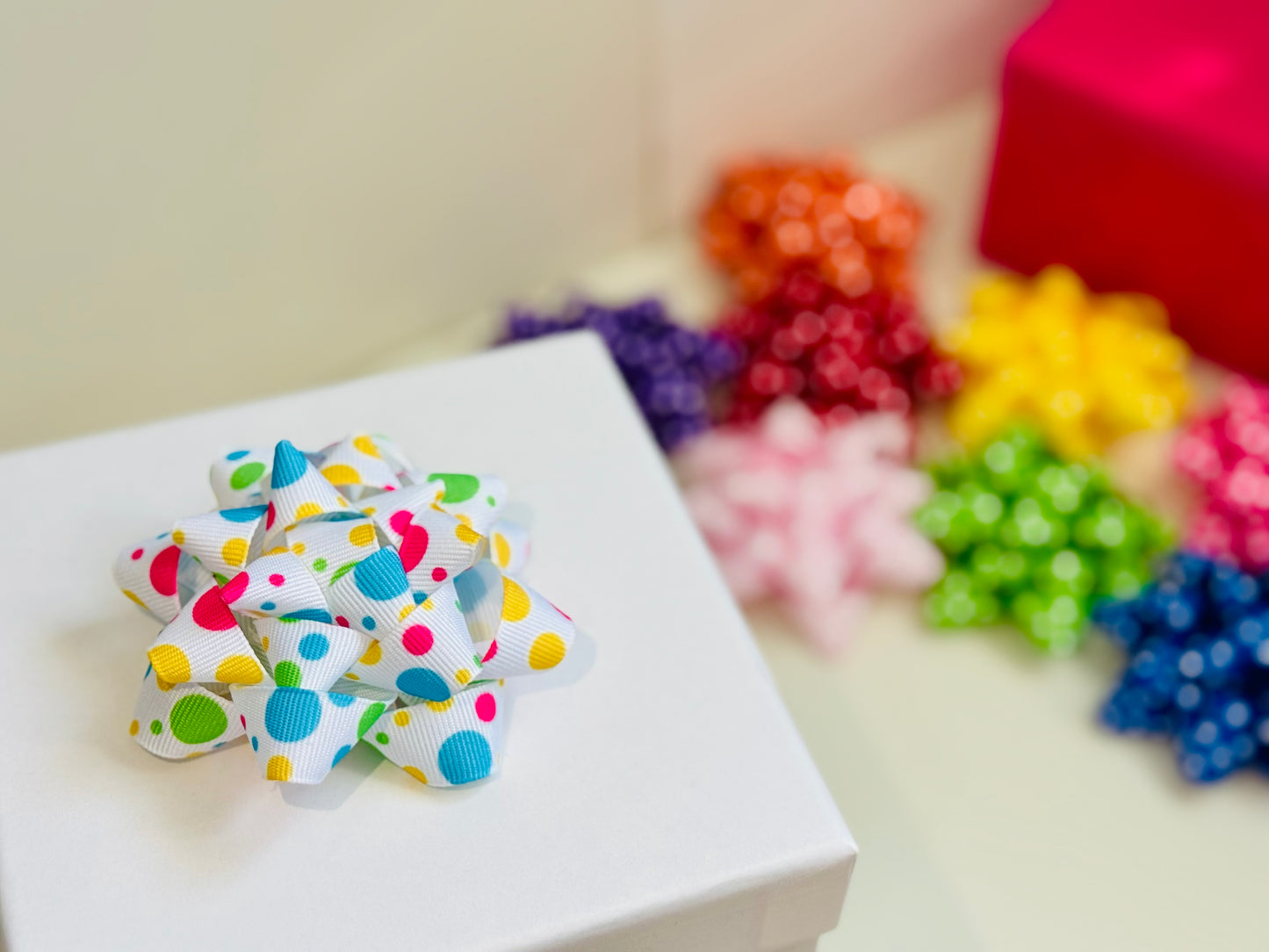 Gift Bow - Multicolored Dots