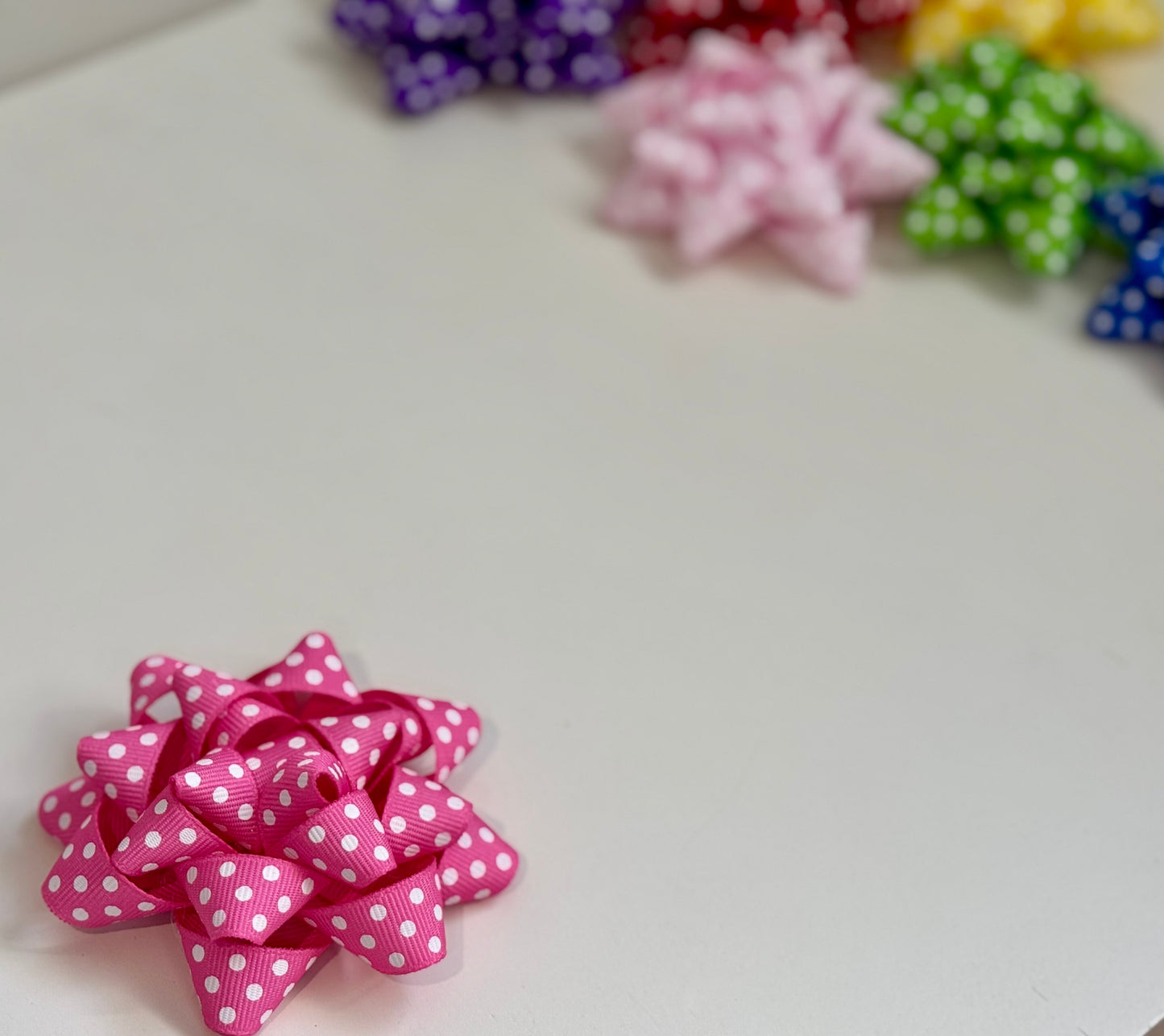 Gift Bow - Polka Dot Grosgrain Ribbon