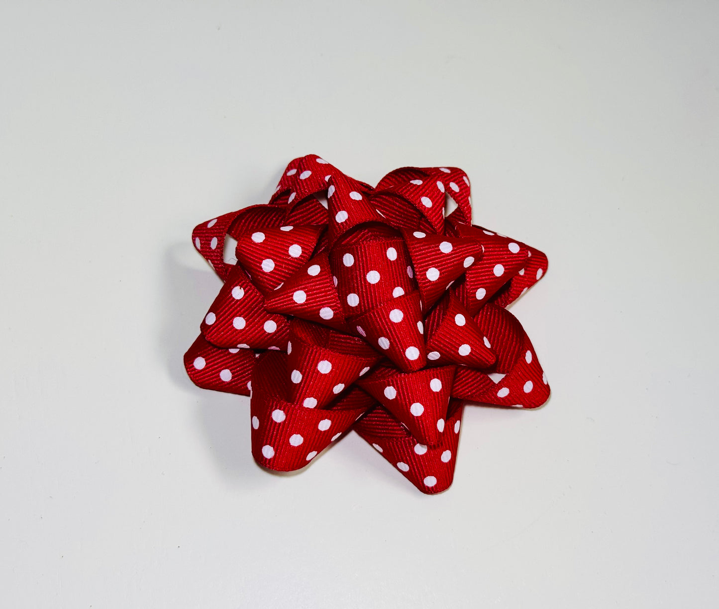 Gift Bow - Polka Dot Grosgrain Ribbon