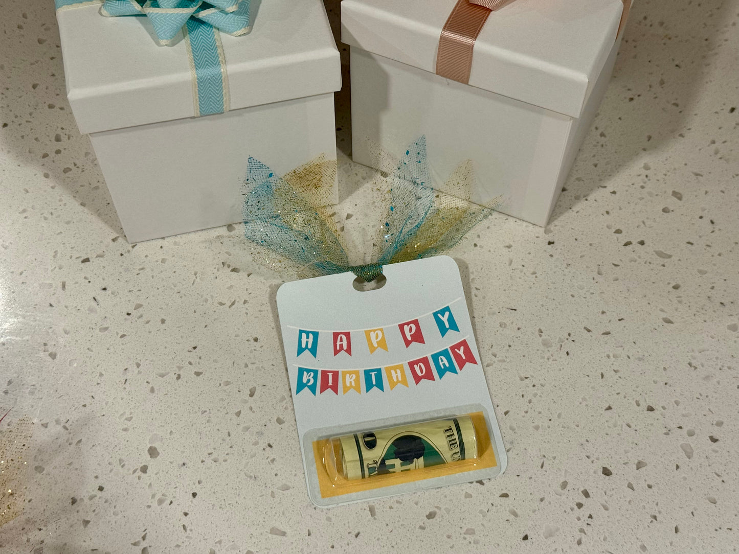 Money Holder Card - Happy Birthday Banner