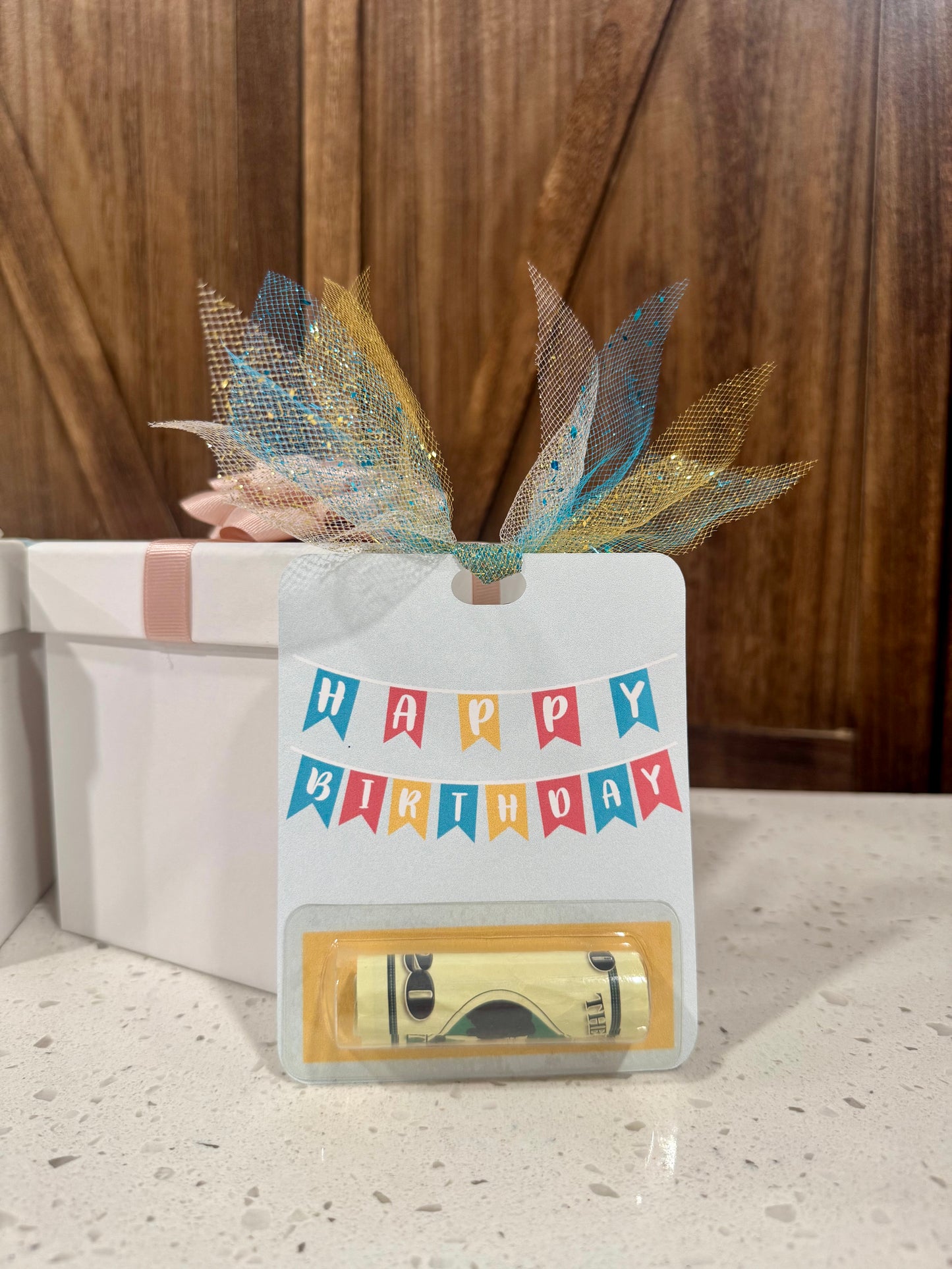 Money Holder Card - Happy Birthday Banner