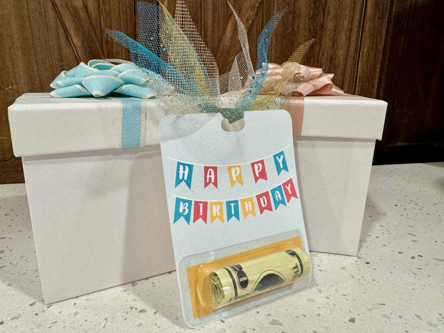 Money Holder Card - Happy Birthday Banner