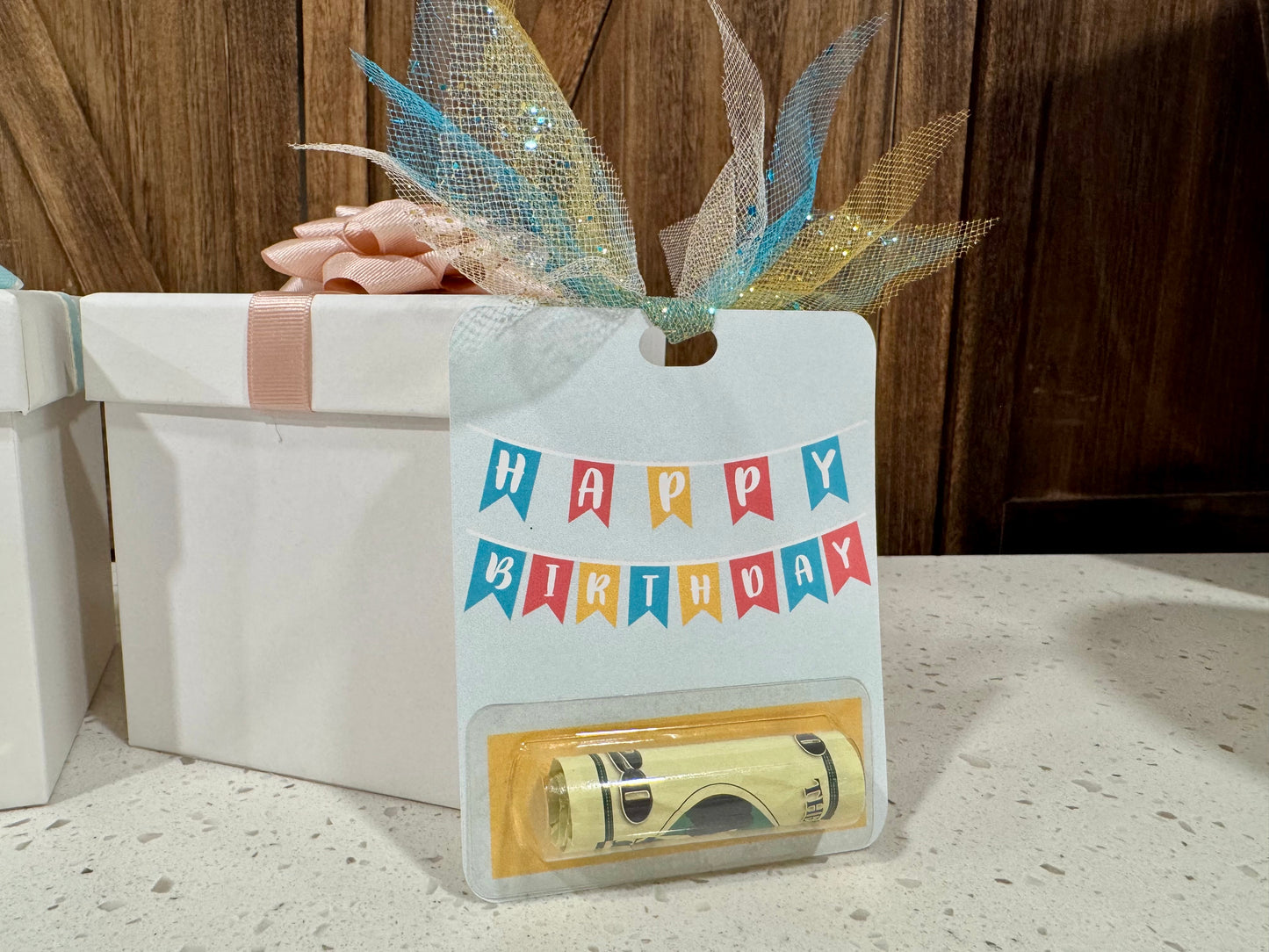 Money Holder Card - Happy Birthday Banner
