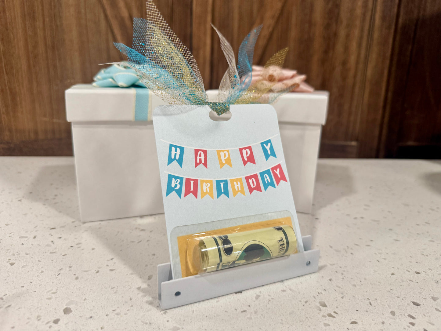 Money Holder Card - Happy Birthday Banner