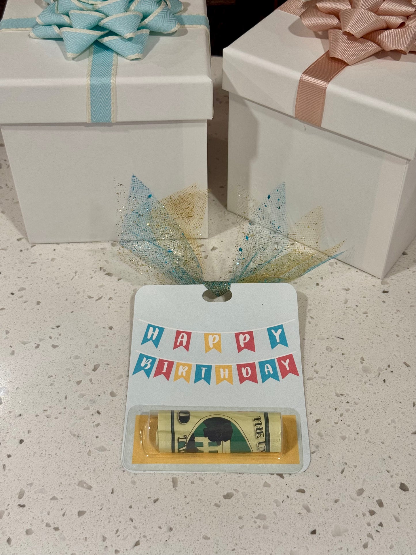 Money Holder Card - Happy Birthday Banner