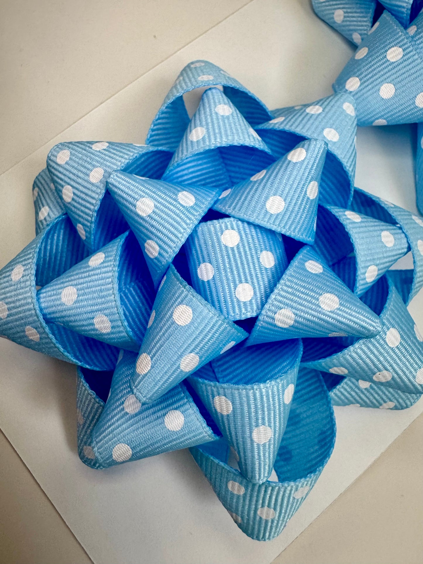 Gift Bow - Polka Dot Grosgrain Ribbon