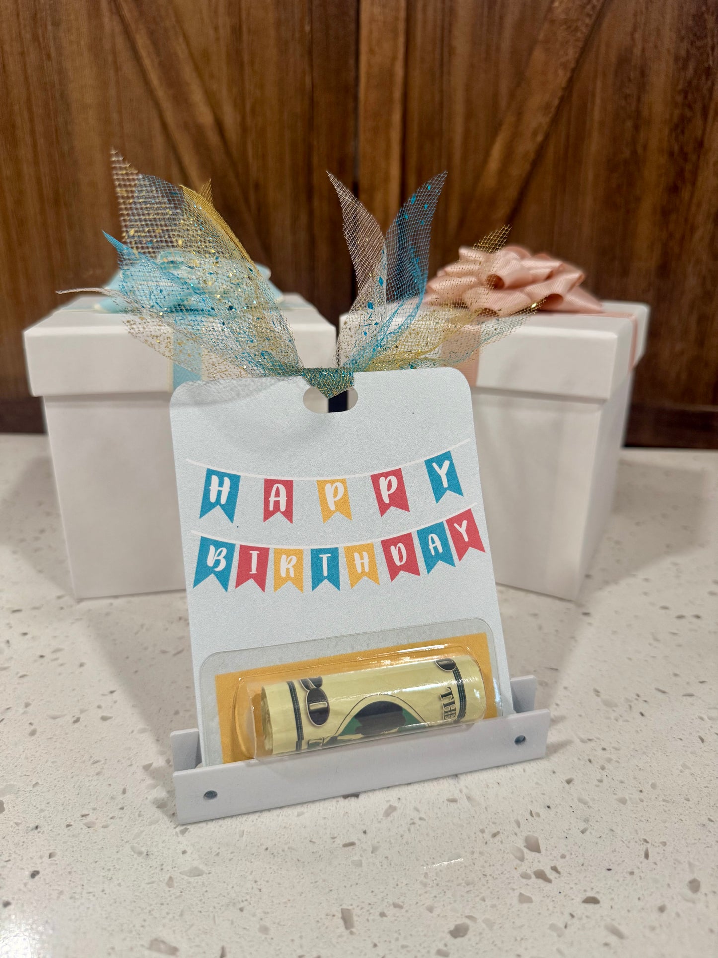Money Holder Card - Happy Birthday Banner