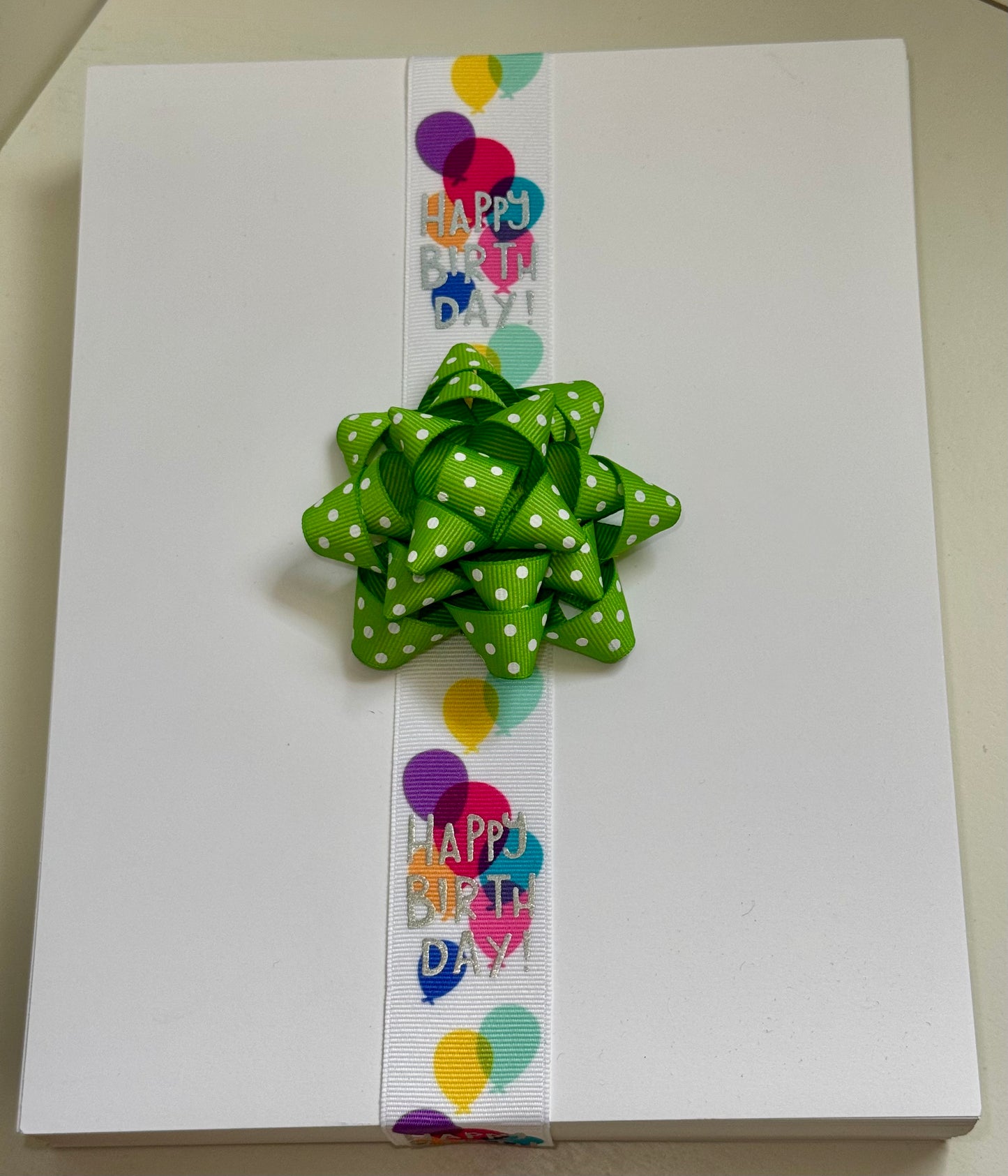 Gift Bow - Polka Dot Grosgrain Ribbon