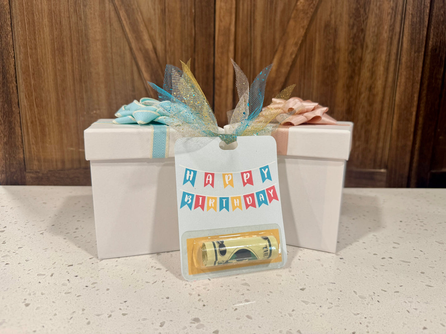 Money Holder Card - Happy Birthday Banner