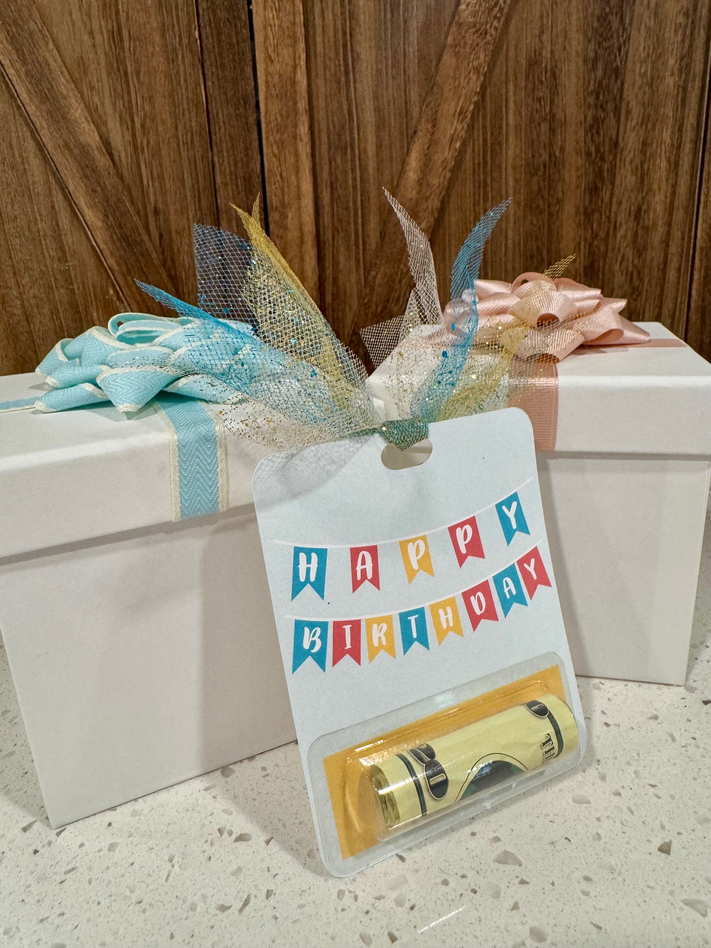 Money Holder Card - Happy Birthday Banner