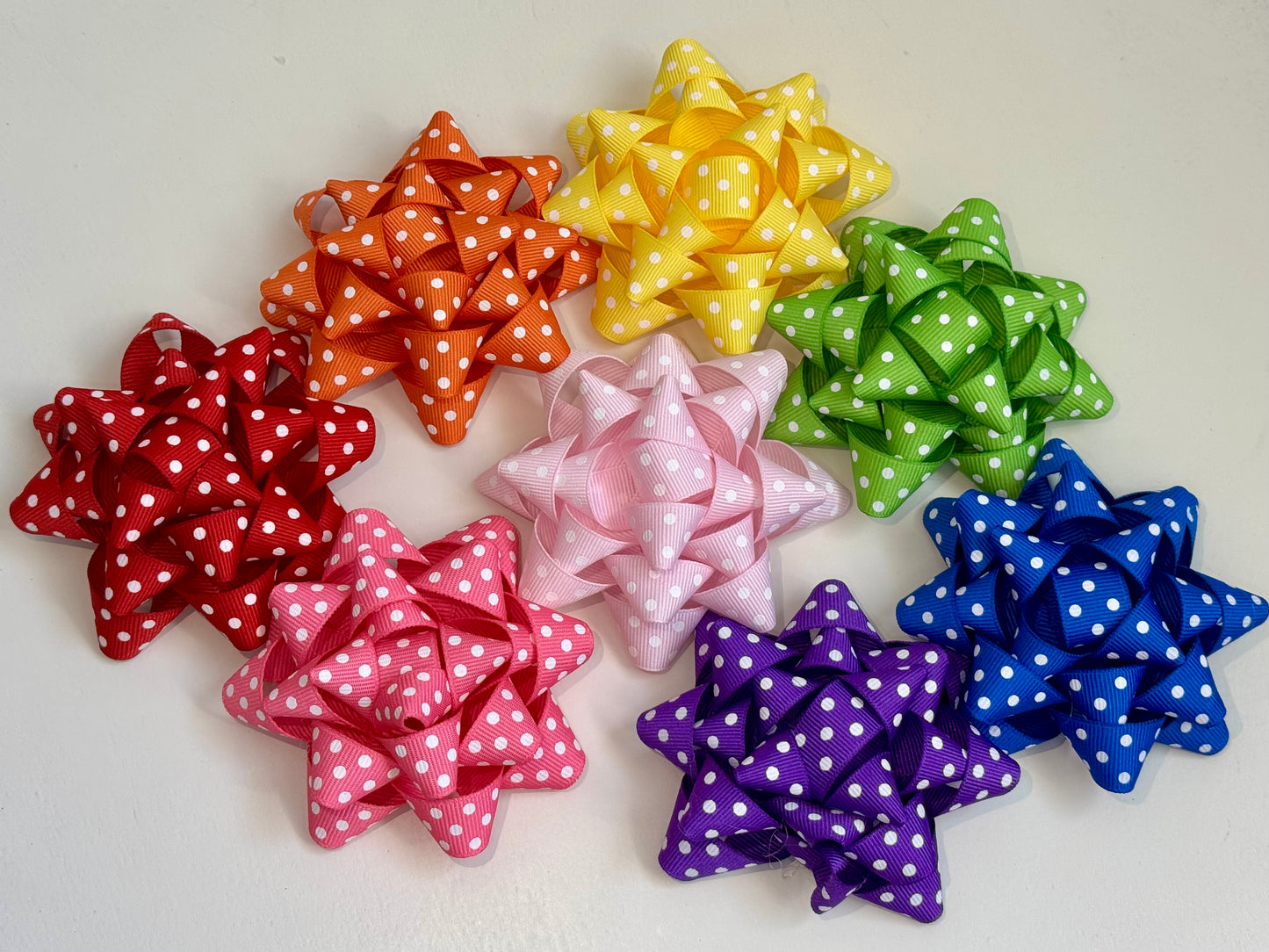 Gift Bow - Polka Dot Grosgrain Ribbon
