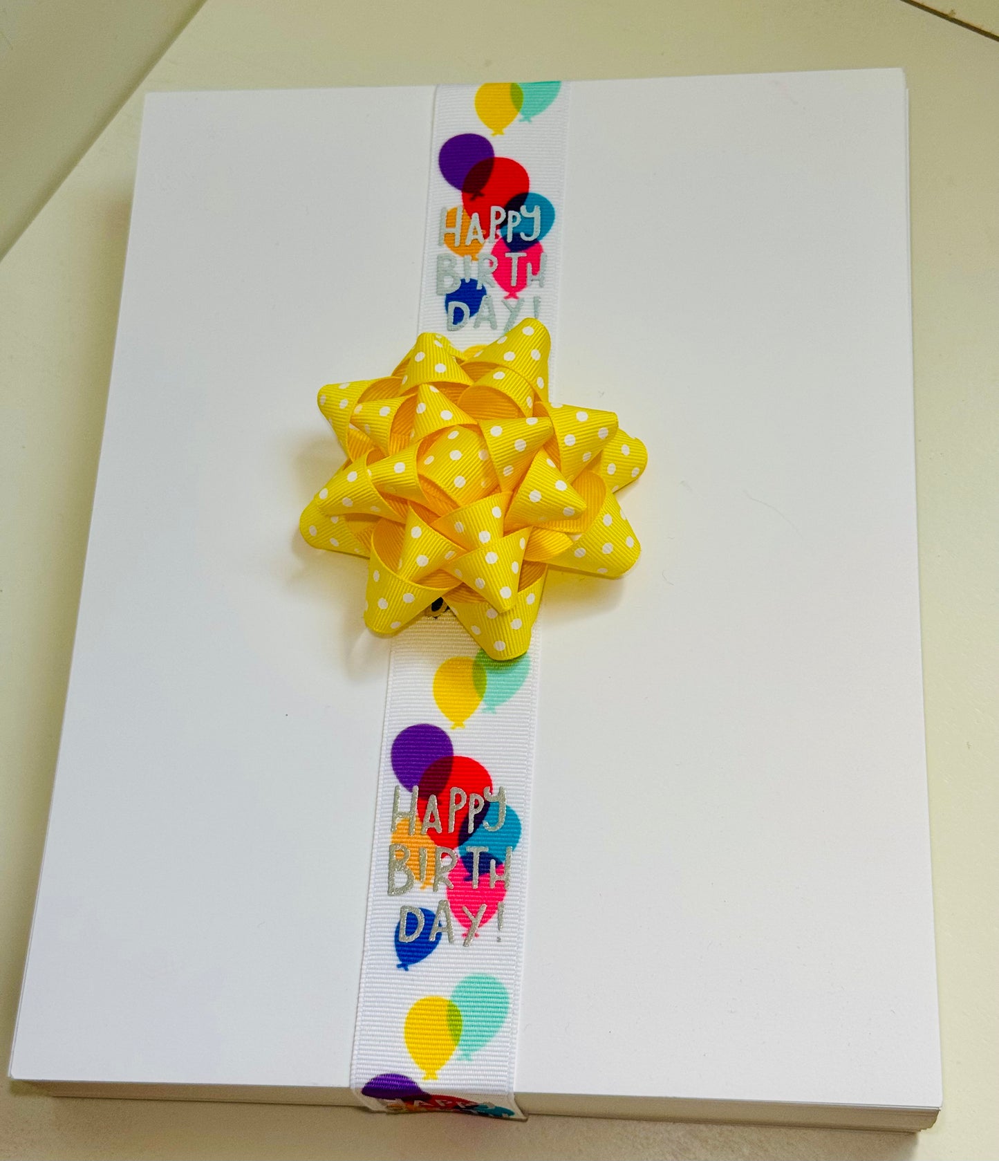 Gift Bow - Polka Dot Grosgrain Ribbon